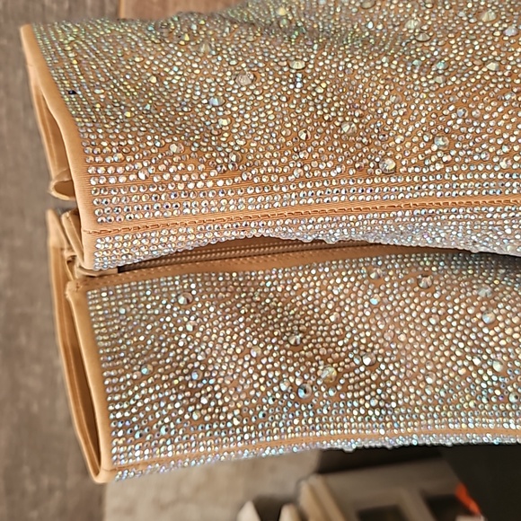 INC Rhinestones botties on cream base size 7.5 - Picture 8 of 9